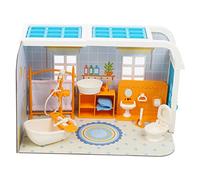 1Set Accessori per Mini Casa Decorazione Bagno Miniatura per Giocattoli e Micro Completo e Dettagli Realistici per Decorazioni da Te