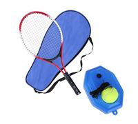1set allenatore di tennis con palle di rimbalzo di linea e base elastica della corda per giocatore singolo autoallenamento artefatto per principianti Racchetta da tennis per una persona tuta
