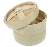 1Set Bamboo Food Steamer coperto di panini da gnocchi di cibi cinesi in bambù