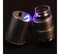 1Set Calcroscopio di rilevamento della valuta con vetro di ingrandimento portatile leggera a LED per loupe durevole per ispezione di gioielli e valuta per l'esame e le riparazioni dei dettagli