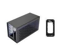 1Set Custodia di espansione GPU in metallo con staffa Ottimizzazione dell'uscita visiva per le configurazioni limitate dello spazio Custodia GPU pannello trasparente