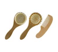 1Set Dei per Kit Massaggio con Pettine e Spazzola Delicati per Nati e Regali Genitori Compatto e Facile Trasportare Setole