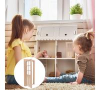 1Set di porta fai -da -te adornment mini mobili in legno pop -prop Khaki