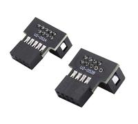 1set Down & Up Angled 90 Degree Male to Female USB 2.0 10Pin 9Pin Head