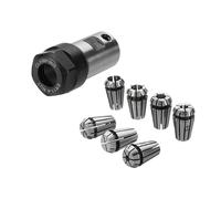 1Set ER11 Set di alberi for mandrino a pinza ER11A 5mm 6mm 6.35mm 7mm 8mm 10mm Asta di estensione for mandrino for utensili da tornio 1-7mm 3.175mm 6.35mm Mandrino(ER11-15PCS,ER11A-10MM)