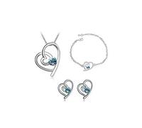 1Set Hand Chain Elegant Crystal Stud Earring Silver Bridal Bracelet Best Jewellery Gift For Women Creative And Exquisite Workmanship Clever treatment