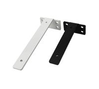 1Set Heavy Duty Cast Iron Floating Shelf Brackets 4MM Thicked Invisible L-Shaped For Shelves Support Adatto per garage e bagni(12in White)