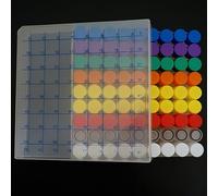 1Set Include One Piece 81- Lattice Digital Code Storage Box For Store Cryovial+81Pieces 1.8ml Plastic Refrigerating Tube(Yellow Cap Withe Box)