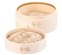 1Set Kitchen Chinese Bamboo Steamer Restauranti a vapore alimentare in bambù