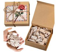 1Set Love Letter Box con buste 4x4x2 pollici piccole carte fai -da -te Note d'amore per lui il suo gioco di lettere per copp