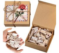 1Set Love Letter Box con buste 4x4x2 pollici piccole carte fai -da -te Note d'amore per lui il suo gioco di lettere per coppie a lunga distanza forniture romantiche, carta