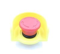 1set MASK 6_1NC 1NO Emergency stop button protective cover,switch preventing misoperation, yellow 22mm