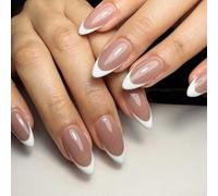 1Set Omber Press Su Unghie Colla Suggerimenti Francesi Finte Gradienti Artificiali Acriliche Falso Donne Acrilico Chiodo Per Le Donne Chiaro