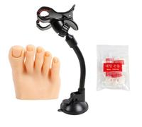 1Set Pratica Falso Piede Flessibile Mobile Morbido Silicone Falso Piede Protesico Manicure Strumento Per Le Unghie Formazione Display