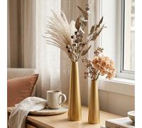 1Set/Pz Vaso a cono in metallo, stile glamour per decorazione della casa, per centrotavola da pranzo, decorazione del soggiorno, feste, decorazione di sale da ballo di hotel, festival culturali, espos
