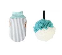 1Set Rete Doccia Palla Docce Guanto Esfoliante Morbida Spugna da Bagno Palla da Bagno Forniture