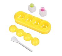 1SET Rice Ball Mould Shaker DIY Ball Shape Sushi Maker Mould & 2 Smile Face Seaweed Nori Punch Embossing Mold Kitchen Tools for Shake DIY Lunch with a Mini Rice Spoon.