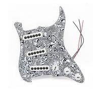 1Set SSS Pickguard Per Chitarra Con Battipenna Caricato Precablato Per Sostituzione Chitarra Elettrica FD ST In Bianco E Nero