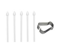 1set Stilo Touch S Punte della penna per Samsung Galaxy S24 Ultra S23 Ultra Tab S9 Tab S8 Penna stilo touch screen Punte di ricambio/pennini con pinzette di rimozione (Bianco)