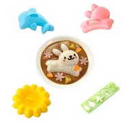 1SET Sushi Press Mold Maker, Rice Press Molds, Food Press Cutter, Dolphin Rabbit Flower Sushi Bento Maker Mould Rice Ball Shaper Cutter Bento Accessories DIY Kitchen Tools