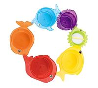 1Set Tazze Impilanti per Educativo Portatile per Bagno e Spiaggia Vivaci e Liscio Ottimo per Feste Estive e Attività Acquatiche