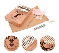 1Set Thumb Piano portatile Kalimba 17 Keys Hand Piano Strumento musicale