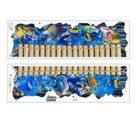 1Set Underwater World World 3D Adesivi a pavimento in legno Decallo a parete