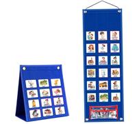 1Set Visual Schedule for Kids Weekly Behavioral Planner Board Scheda visiva con 96 Carte Appeso Tabella di Routine di apprendimento Pieghevole per Il pianificatore della casa, Stile 1, Giocattoli