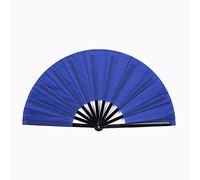 1SourceTek Ventaglio pieghevole in tessuto di nylon, per kung fu tai chi, per danza/compleanno, decorazione per feste (blu)
