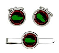 1st Armoured Cavalry Squadron (Irish Army) Gemelli E Clip Per Cravatta Set