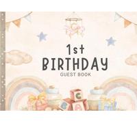 1st Birthday Baby Guest Book - BoHo: An Elegant Gender-Neutral First Birthday Baby Guest Book Keepsake