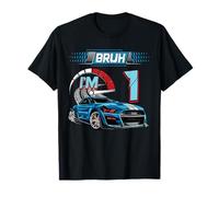 1st Birthday Bruh Racing Car Party Outfit 1 Year Old Boys Maglietta