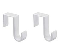 1st Choice Over The Door Hooks Hangers Laundry Hanger White Plastic 2 Pack Coats Towels Clothes White
