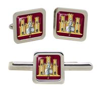 1st East Anglian Regiment Set Gemelli E Clip Cravatta In Metallo