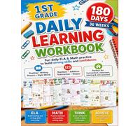1st Grade Daily Learning Workbook: Fun daily ELA & Math practice to build strong skills and confidence