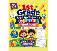 1st Grade Sight Words, Math & Coloring Workbook
