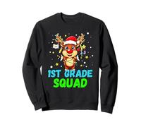 1st Grade Squad Reindeer Xmas Teacher Student Christmas Felpa