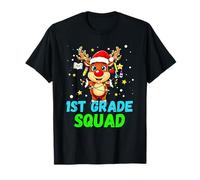 1st Grade Squad Reindeer Xmas Teacher Student Christmas Maglietta