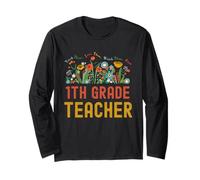 1st Grade Teacher Wildflower Back to School Maglia a Manica