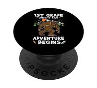 1st Grade Where The Adventure Begins Back To School Bigfoot PopSockets PopGrip Adesivo
