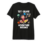 1st Grade Where The Adventure Begins Back To School Maglietta Premium
