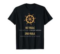 1st Rule Boat Captain Is Never Wrong Funny Boat Captain Maglietta