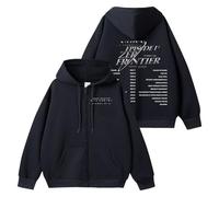 1ST World Tour 'Episode 1: Zero Frontier' Felpa con Cappuccio 2026 Felpa con Cappuccio Stampata in Cotone(A Black- Fleece,3XL)