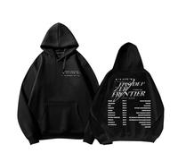 1ST World Tour 'Episode 1: Zero Frontier' Felpa con Cappuccio 2026 Felpa con Cappuccio Stampata in Cotone(B Black,XL)