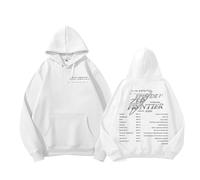 1ST World Tour 'Episode 1: Zero Frontier' Felpa con Cappuccio 2026 Felpa con Cappuccio Stampata in Cotone(B White,3XL)