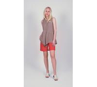 1stAmerican Canotta da Donna Senza Maniche 100% Puro Top Lino Made in Italy
