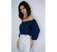 1stAmerican Coprispalle da Donna 100% Puro Lino Made in Italy Top con Bottone