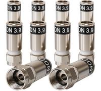 1STec 10 x RG59 Cabelcon 3.9 Crimp on compressione esagonale tipo vite tipo F maschio spine per cavi coassiali antenna utilizzati da Virgin Media Digital cavo coassiale segnale banda larga TiVo TV Box
