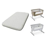 1stopbabystore Materasso deluxe in schiuma trapuntato, adatto per culla Chicco Next to Me, comodo materasso con angoli, traspirante e lavabile, con cerniera (83 x 50 x 6 cm)