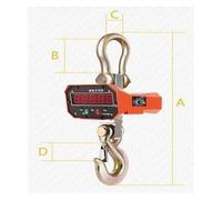 1T/2T/3T Bilancia di sollevamento digitale Display Guscio in alluminio Controllo remoto wireless Gru di pesatura industriale per Mercato, Edilizia(2T)
